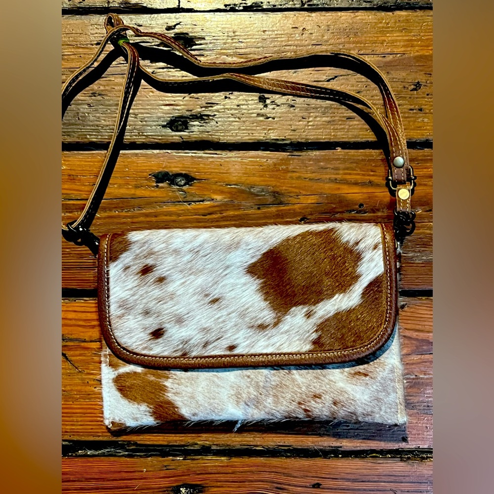 Myra S1365 Marvel Hairon, Small and Crossbody Bag, Brown, NWT